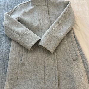 J. Crew Light Gray Wool Trench Coat